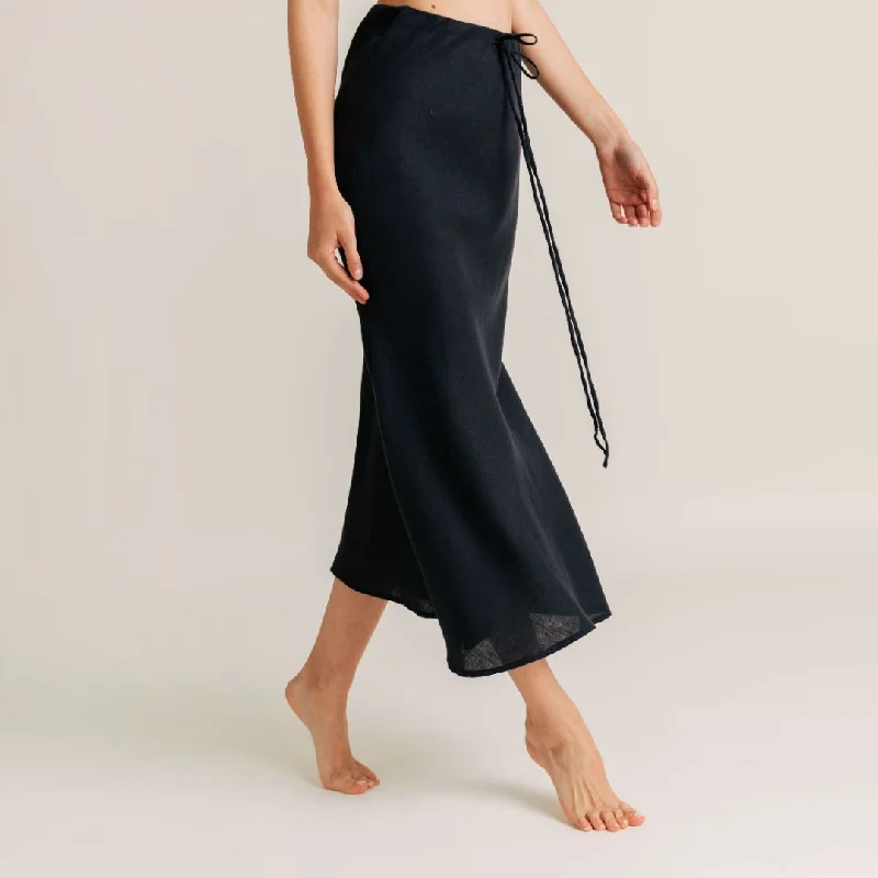 Riva Linen Slip Skirt velvet skirt rich