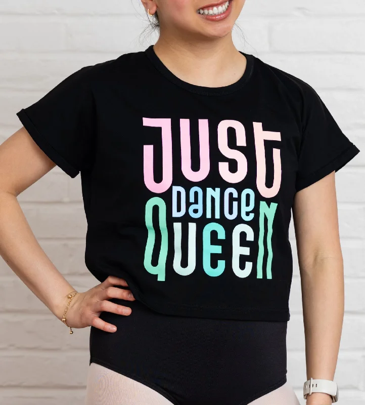 JUST DANCE QUEEN Crop Top Chenille Blend Fleece Blend Nylon Blend