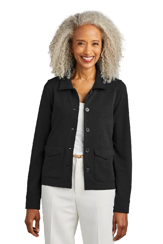 Brooks Brothers Women's Mid-Layer Stretch Button Jacket Chenille Fabric Brocade Fabric Lace Fabric