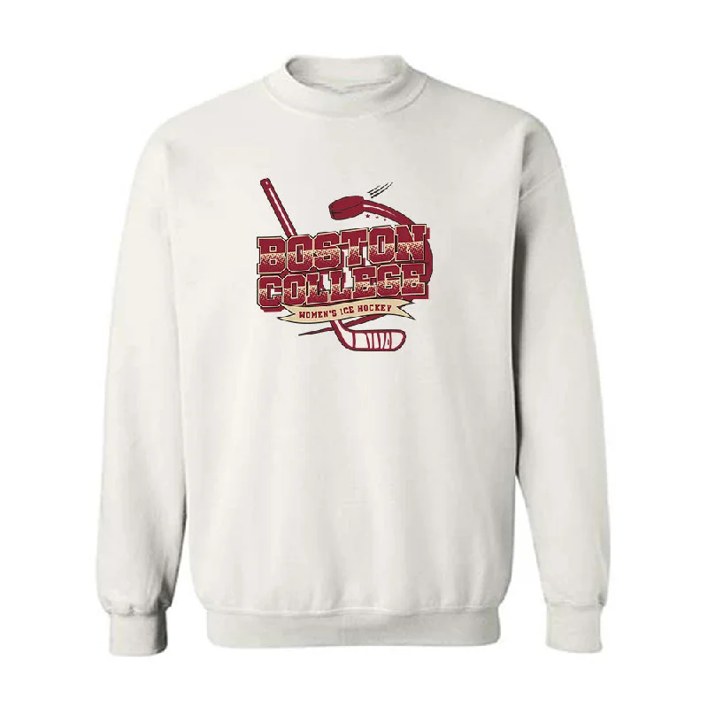 Boston College - NCAA Women's Ice Hockey : Molly Jordan - Sports Shersey Crewneck Sweatshirt Hoodie with Tied Waist Feminine Flattering