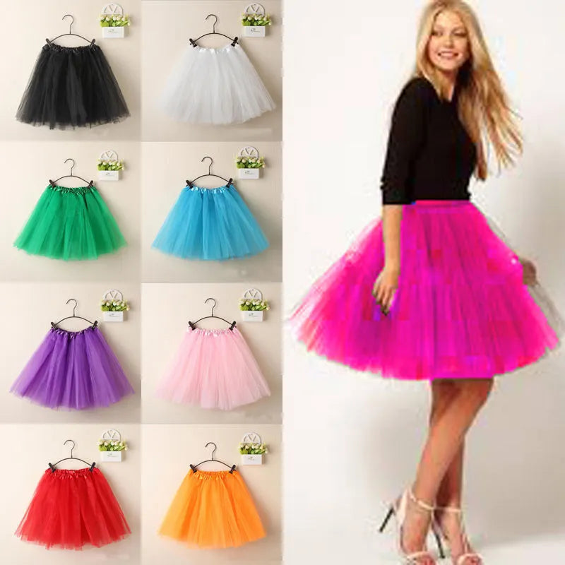 Women Summer Vintage Tulle Skirt Adult Fancy Ballet Dancewear Party Costume Ball Gown Mini Skirt cashmere skirt soft