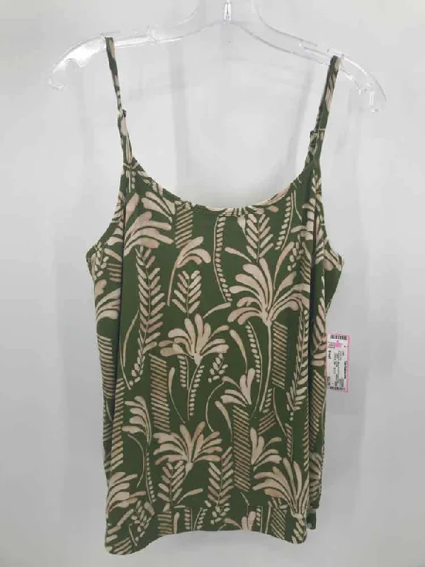 Pre-Owned Cabi Green Size Small Printed Tank Top activewear tank top