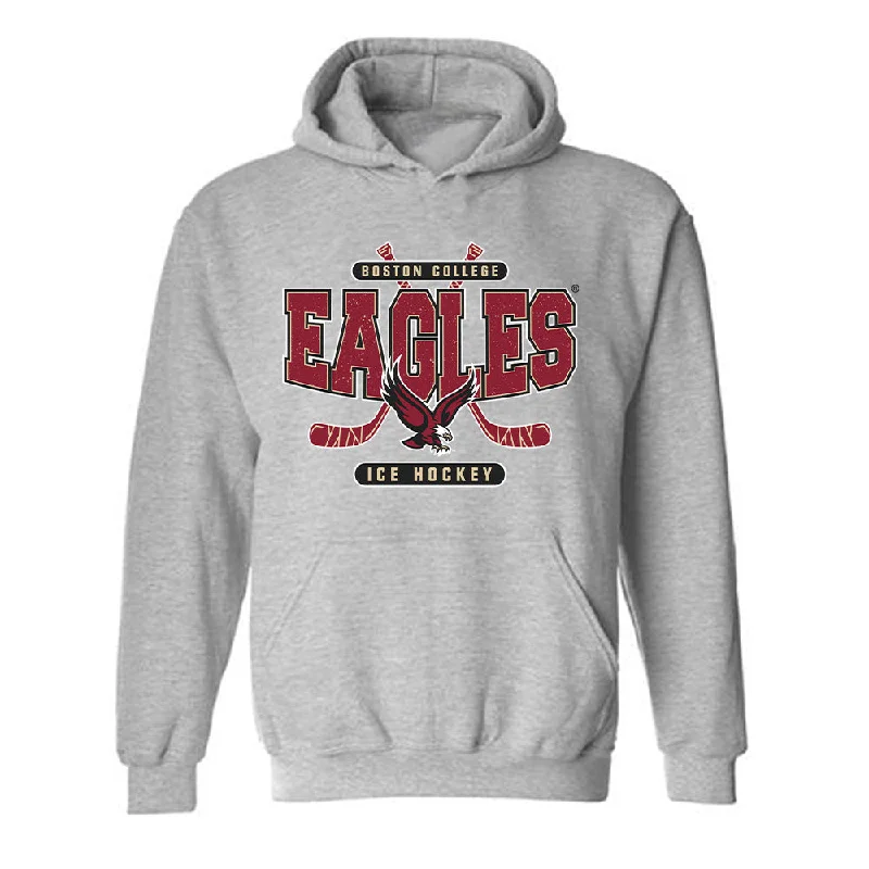 Boston College - NCAA Women's Ice Hockey : Molly Jordan - Sports Shersey Hooded Sweatshirt Hoodie with Exposed Zipper Edgy Industrial