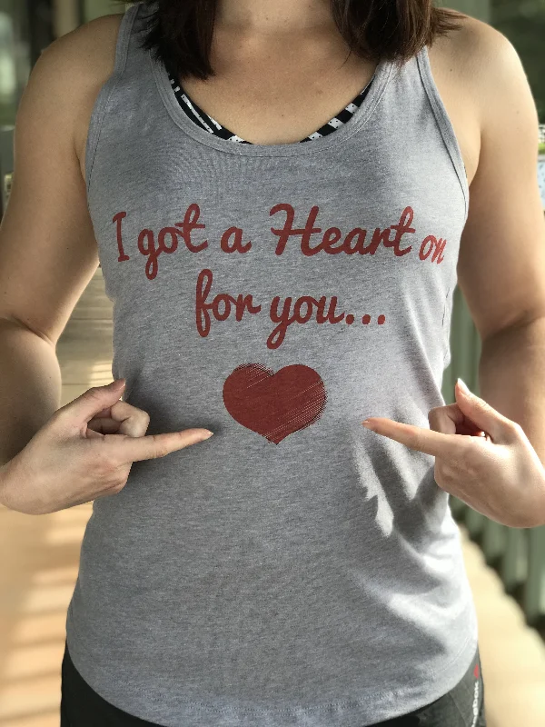 Got a Heart On Valentine's Racerback Tank - The Sox Box soft pink tank