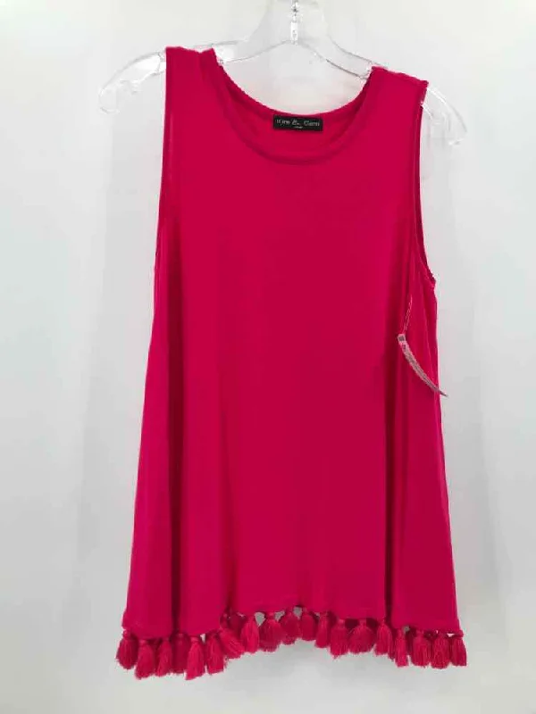 Pre-Owned Kim & Cami Pink Size Small Tank Top cropped tank top