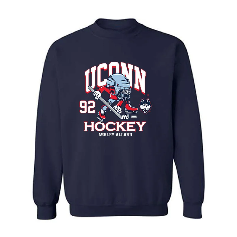 UConn - NCAA Women's Ice Hockey : Ashley Allard - Fashion Shersey Crewneck Sweatshirt Hoodie with Tied Waist Feminine Flattering