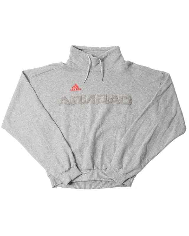 Adidas High Collard Hoodie Hoodie with High-Low Hem Asymmetrical Trendy