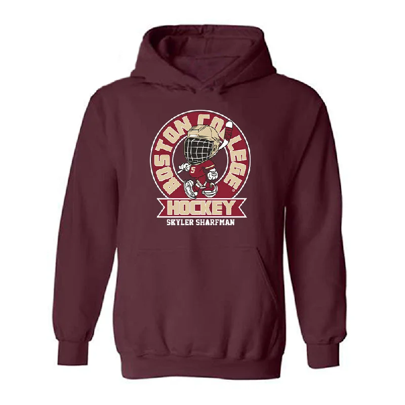 Boston College - NCAA Women's Ice Hockey : Skyler Sharfman - Fashion Shersey Hooded Sweatshirt Hoodie Jacket Zipper Layering