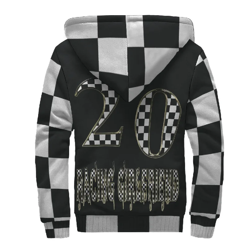 Custom Racing Girlfriend AOP Sherpa Jacket N20 Tailored Jacket Straight Jacket A-Line Jacket