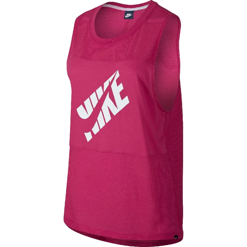 Nike Athletic Women's Tank Top Pink/White glitter tank top