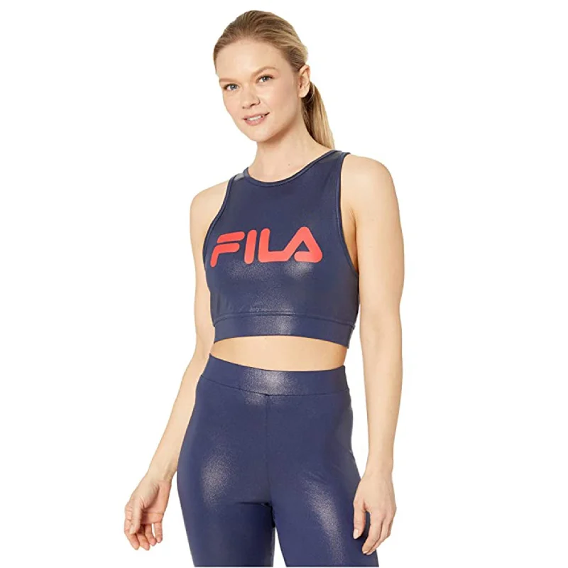 Fila Teagan Women's Crop Tank Peacoat-Red lavender tank top