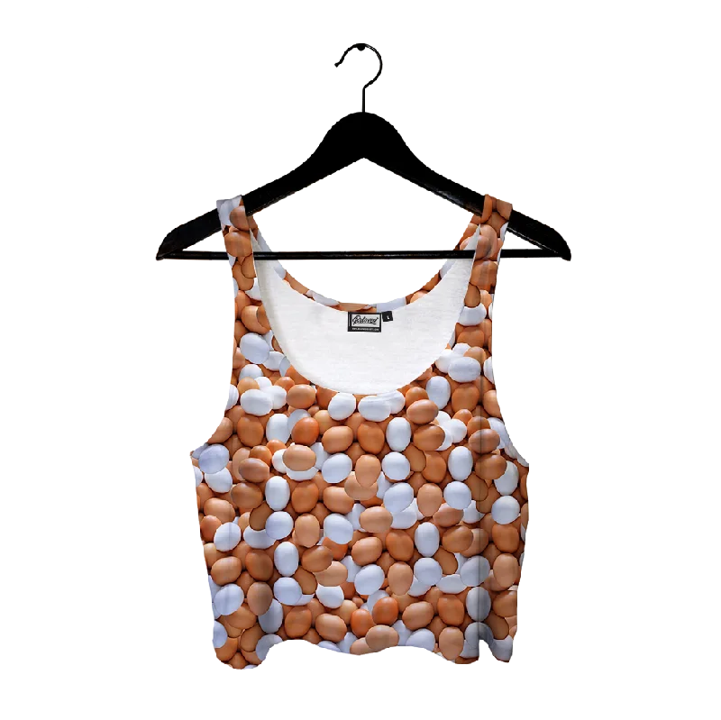 Fresh Eggs Crop Top Chenille Blend Fleece Blend Nylon Blend