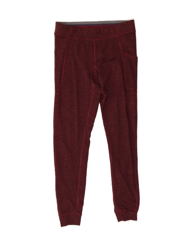 CHAMPION Womens Tracksuit Trousers Joggers UK 14 Medium  Burgundy Flecked Trousers New Arrival