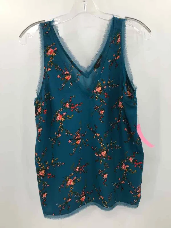 Pre-Owned Halogen Blue Size Medium Floral Tank Top coral tank top