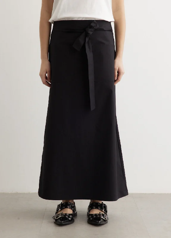 Tie Waist Cotton Skirt relaxed fit skirt