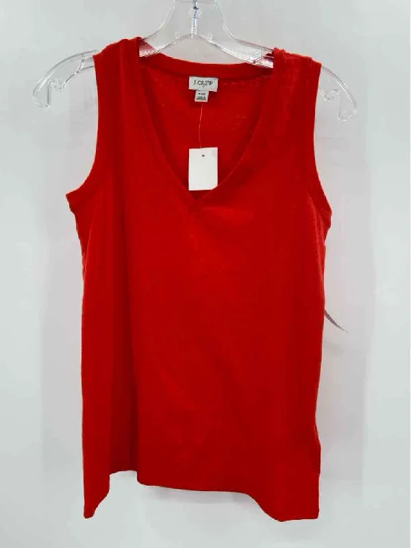 Pre-Owned J Crew Orange Size XXS Tank Top metallic tank top