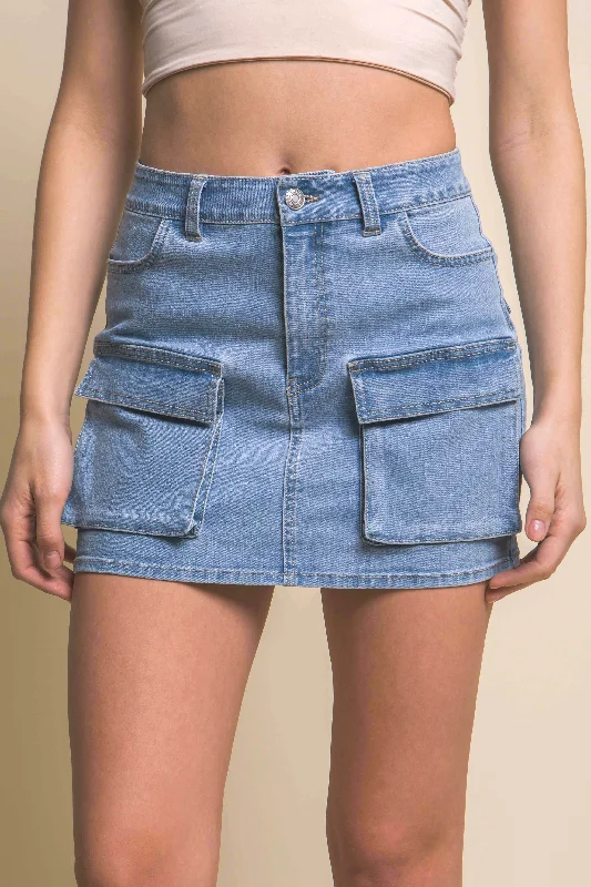 Cargo Denim Skirt denim skirt stylish