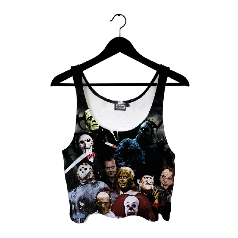 Halloween Gang Crop Top Machine Wash Dry Clean Hand Wash