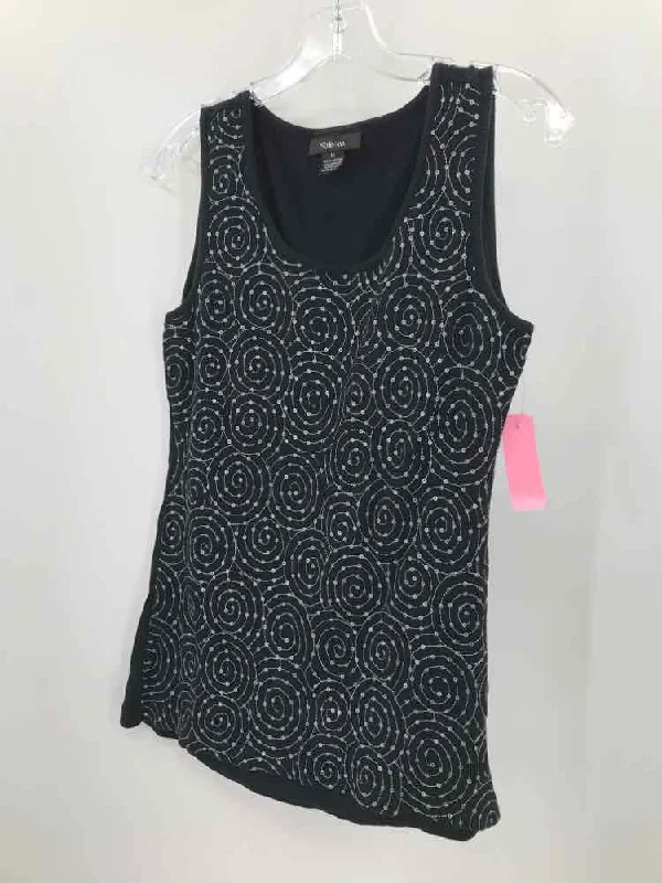 Pre-Owned Style & Co Black Size Medium Tank Top seamless tank top