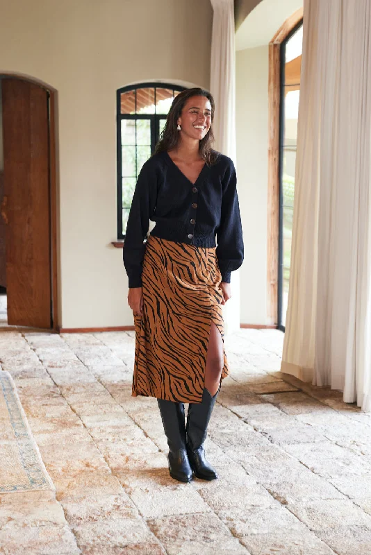 Avery Skirt in Zebra Spice relaxed fit skirt