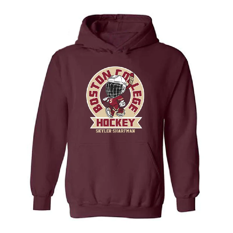 Boston College - NCAA Women's Ice Hockey : Skyler Sharfman - Fashion Shersey Hooded Sweatshirt Graphic Hoodie Design Print