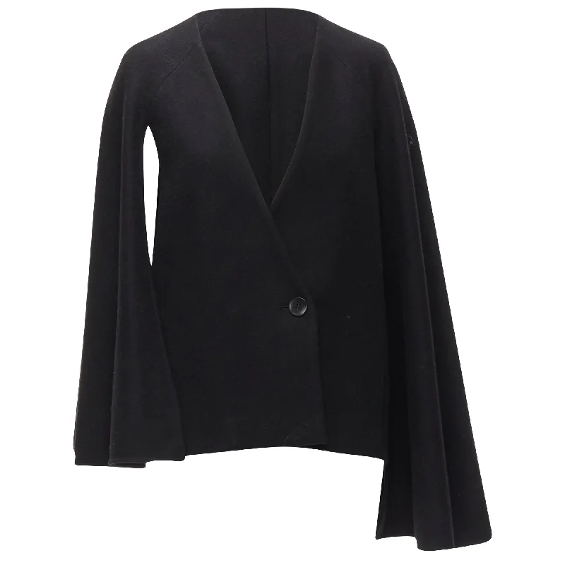 TIBI virgin wool blend asymmetric cape sleeve button blazer jacket Herringbone Jacket Houndstooth Jacket Plaid Jacket