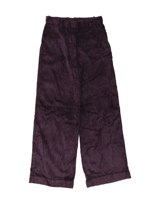 COS Womens Loose Fit Corduroy Trousers EU 36 Small W27 L30 Purple Cotton Trousers Tapered Slim Fit