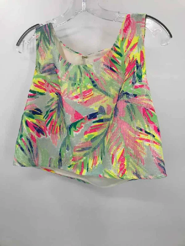 Pre-Owned Lilly Pulitzer Yellow Size 6 Tank Top cropped tank top