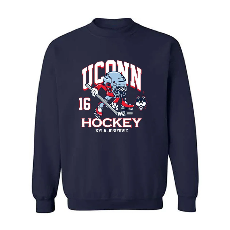 UConn - NCAA Women's Ice Hockey : Kyla Josifovic - Fashion Shersey Crewneck Sweatshirt Hoodie with Elastic Waist Stretchable Comfortable