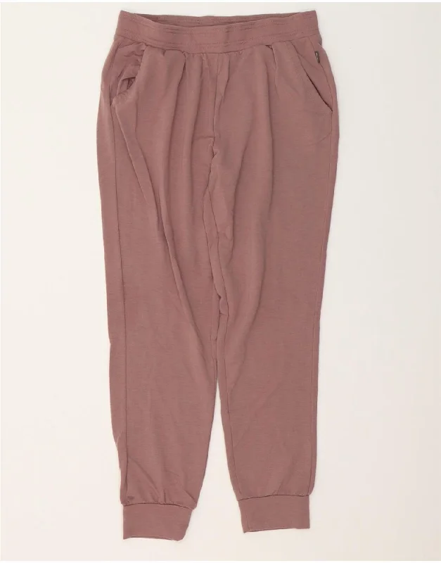 EDDIE BAUER Womens Tracksuit Trousers Joggers UK 10 Small  Pink Polyester Trousers Fleece Cozy