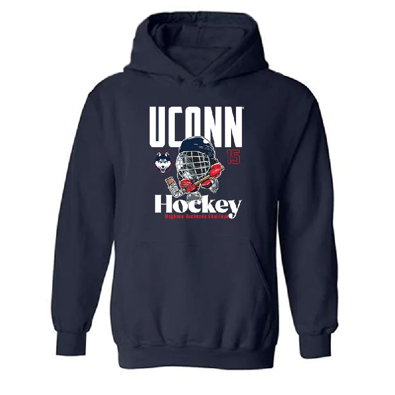 UConn - NCAA Women's Ice Hockey : Meghane Duchesne Chalifoux - Fashion Shersey Hooded Sweatshirt Hoodie with Tie-Dye Psychedelic Retro