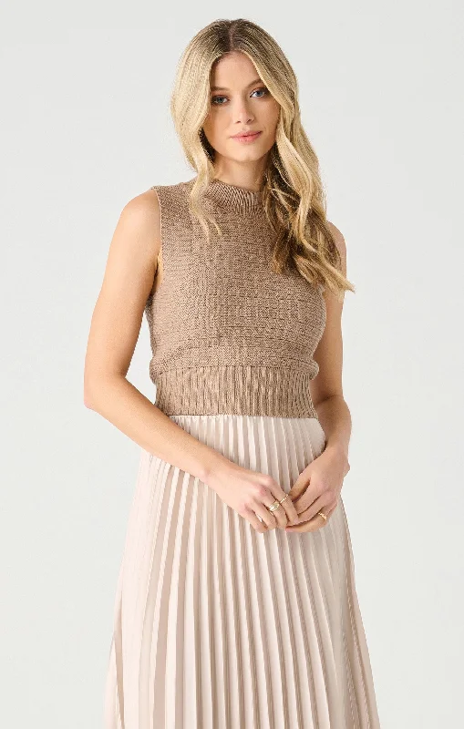 Top - Dex Textured Stitch Sweater Tank Boxy Sweater Fitted Sweater A-Line