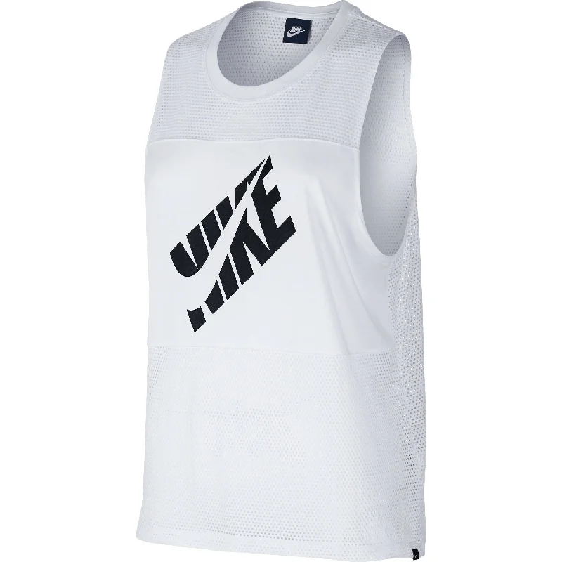 Nike Athletic Women's Tank Top White/Black rhinestone tank top