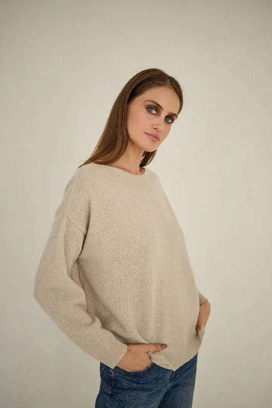 Cashmere Sweater Juliette Pearl Welt Pockets Slit Pockets Flap Pockets