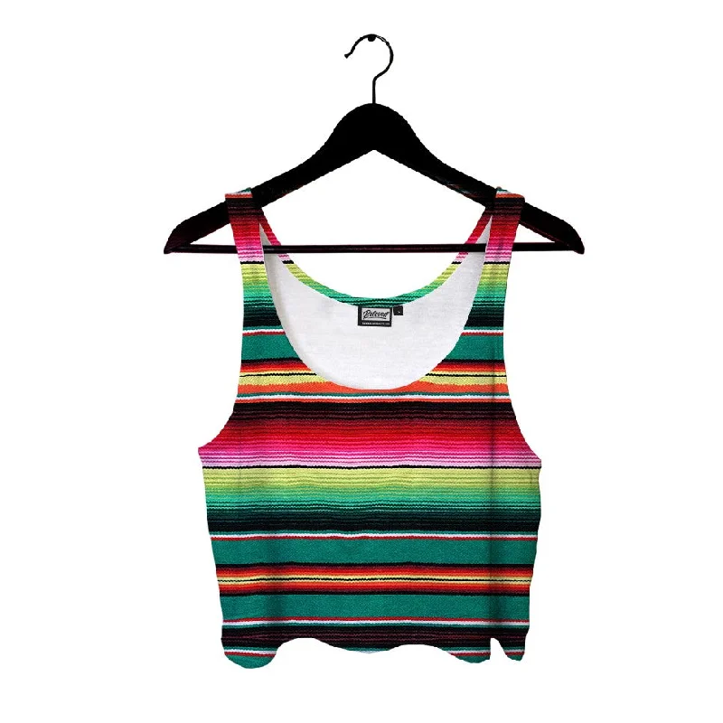 Serape Crop Top Jersey Fabric Tulle Fabric Batik Fabric