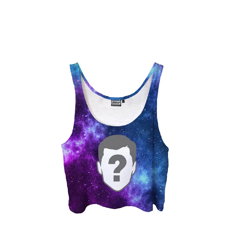 Galaxy Custom Crop Top Solid Print Embellished