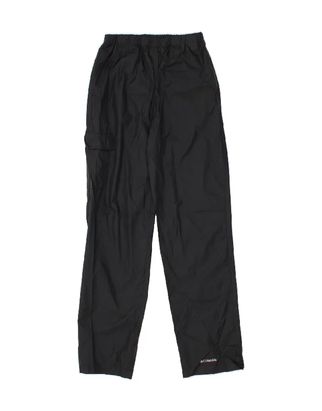 COLUMBIA Womens Straight Waterproof Trousers UK 18 XL  Black Nylon Trousers trendy modern