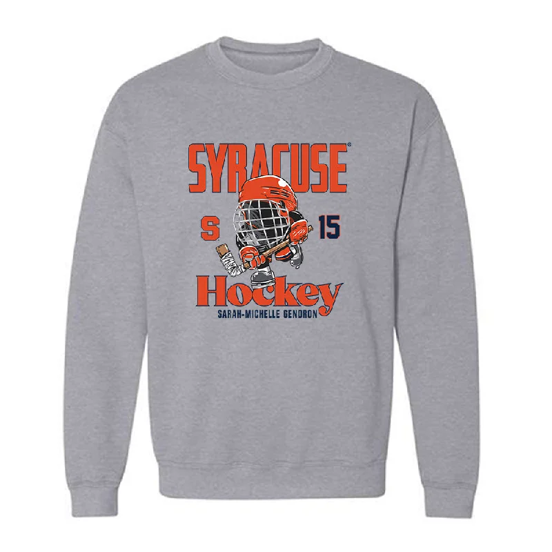 Syracuse - NCAA Women's Ice Hockey : Sarah-Michelle Gendron - Fashion Shersey Crewneck Sweatshirt Hoodie with Magnetic Closure Innovative Modern