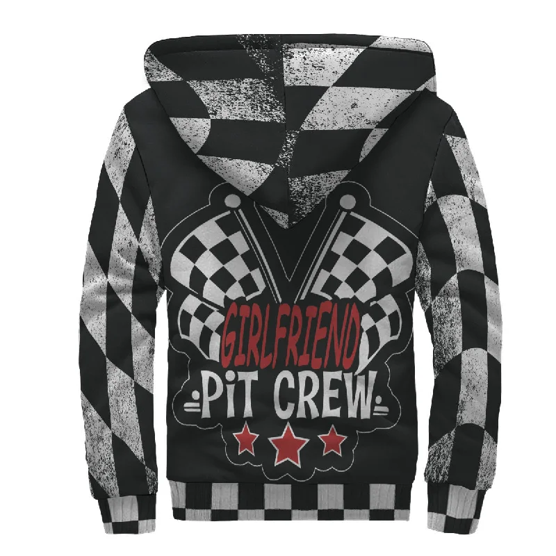 Girlfriend Pit Crew Sherpa Jacket Fleece Fabric Down Fabric Feather Fabric