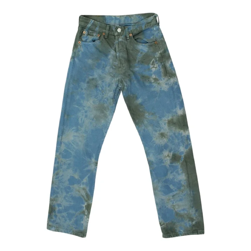 Levi's Womens Blue Straight Leg Tie Dye Jeans | Vintage Designer Denim Trousers Trousers Evening Elegant