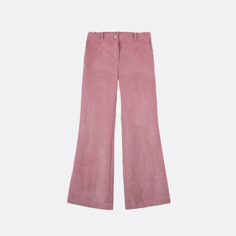 Pink Flared Trousers Trousers Leisure Comfortable