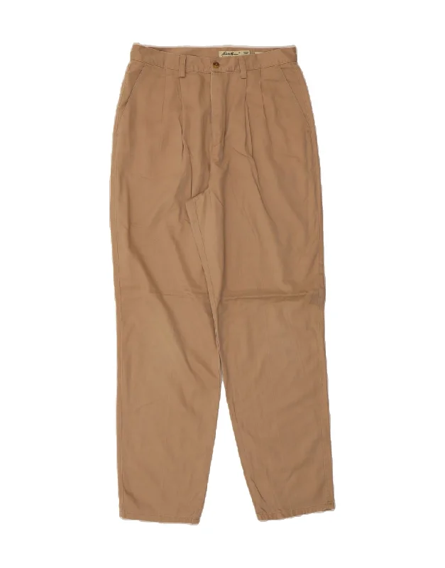 EDDIE BAUER Womens High Waist Chino Trousers US 14 XL W36 L32 Beige Trousers Recommended Stylist