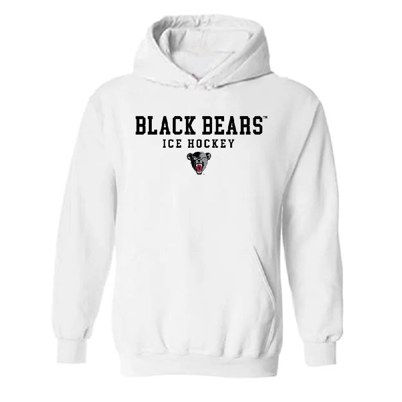 Maine - NCAA Women's Ice Hockey : Gracie Hanson - Classic Fashion Shersey Hooded Sweatshirt Hoodie with Monochrome Minimalist Simple