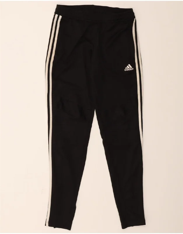 ADIDAS Womens Tracksuit Trousers UK 10 Small  Black Polyester Trousers Leisure Comfortable