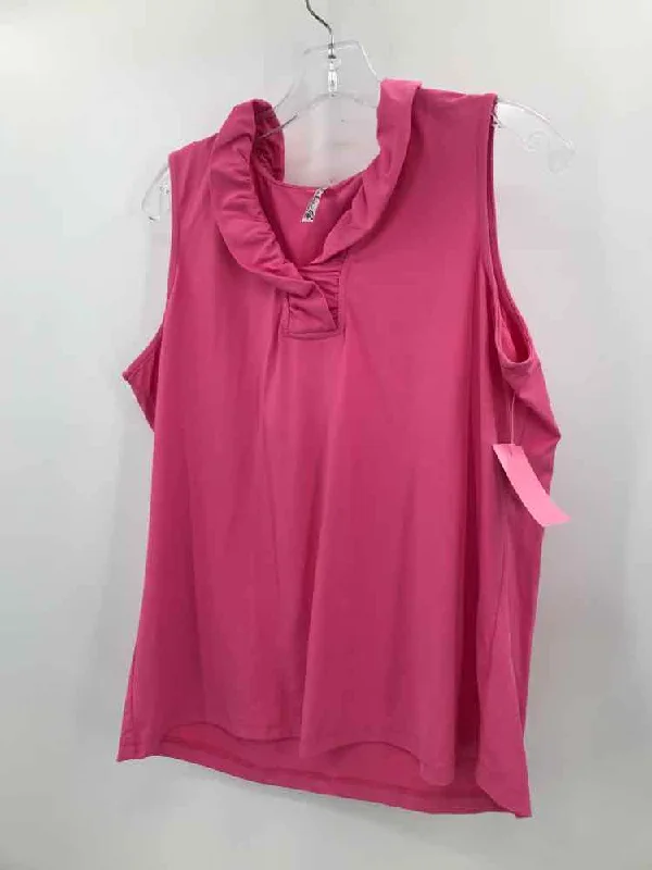 Pre-Owned Lulu B Pink Size Large Tank Top v-neck tank top