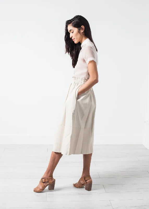 Eulera Leather Skirt in Cream cashmere skirt fine