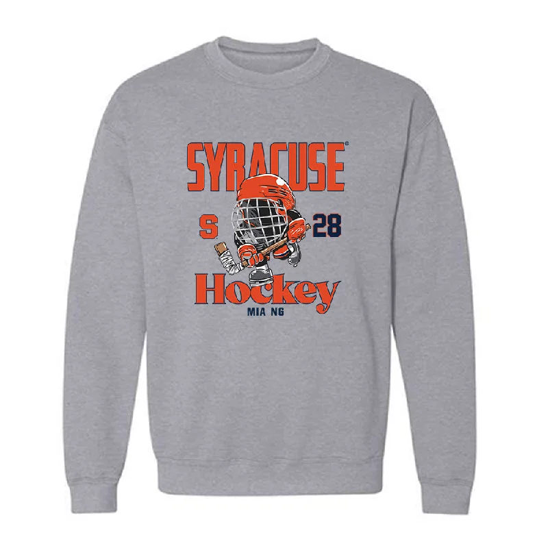 Syracuse - NCAA Women's Ice Hockey : Mia Ng - Fashion Shersey Crewneck Sweatshirt Hoodie with High Neck Warm Protective