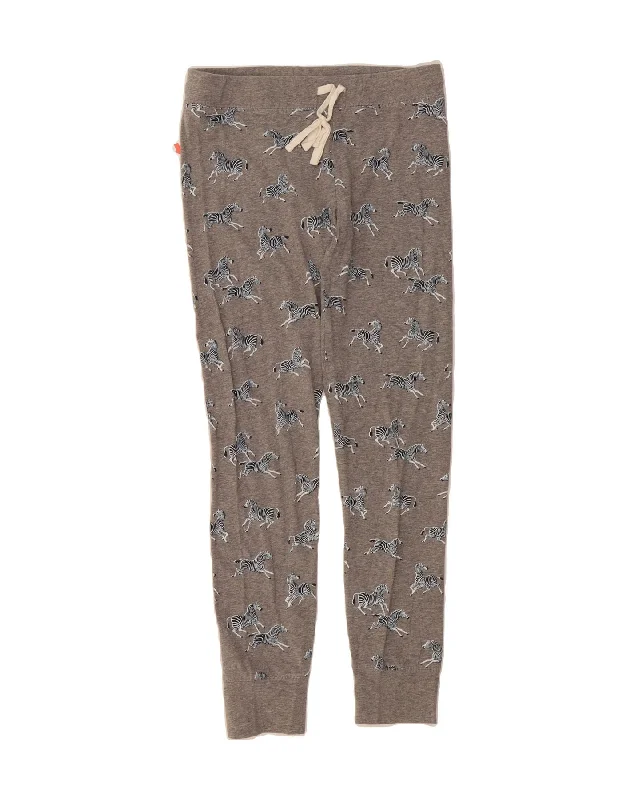 J. CREW Womens Tracksuit Trousers Joggers UK 6 XS  Grey Animal Print Trousers New Arrival