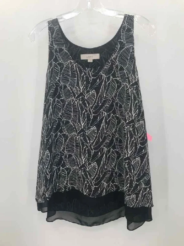 Pre-Owned Loft Black Size Medium Tank Top mint tank top