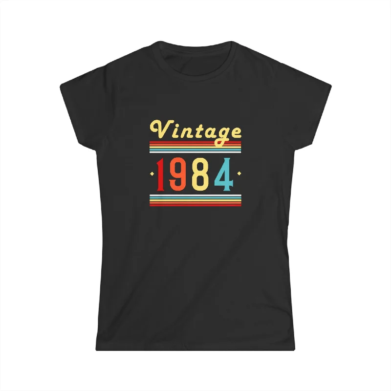 Vintage 1984 TShirt Women Limited Edition BDay 1984 Birthday Womens T Shirt Chenille Blend Fleece Blend Nylon Blend